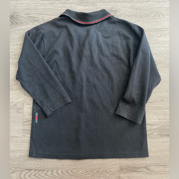 Gucci black 3/4 long sleeve polo shirt - Picture 4 of 6
